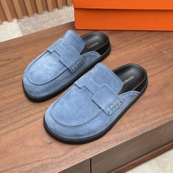 에르메스 고 뮬 스웨이드