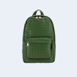 보테가베네타 다크 그린 레더 백팩