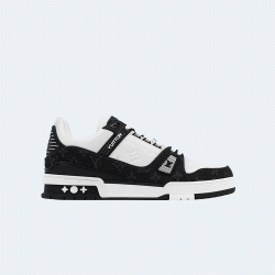 루이비통 LV 트레이너 스니커즈 모노그램 데님 블랙