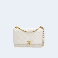 샤넬 woc 골든볼 플랩백 화이트