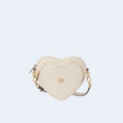 구찌 화이트 레더 인터로킹 G 미니하트 숄더백